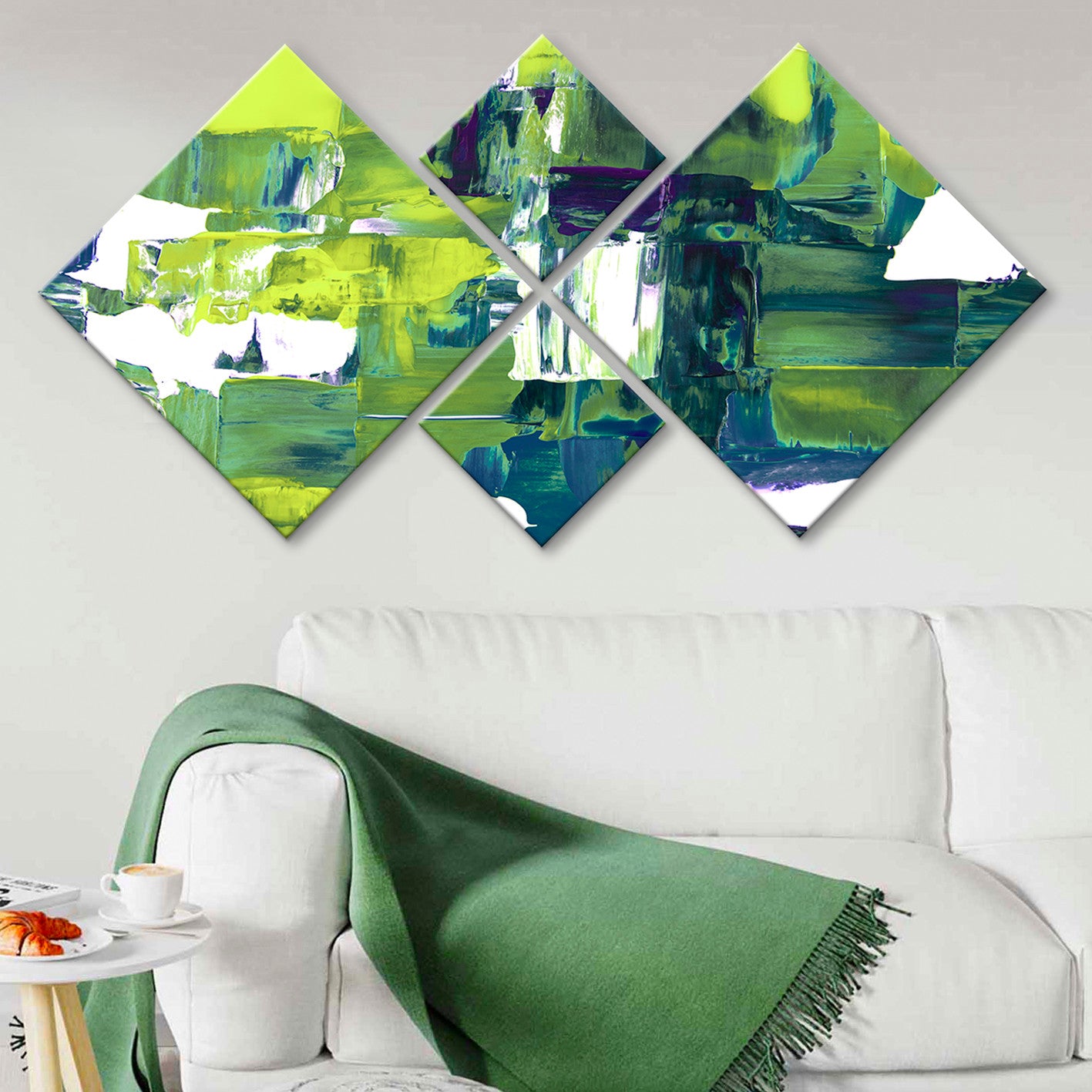 Conjunto Decorativo MDF Multicolor 4 Peças - Impressão UV Premium para Parede