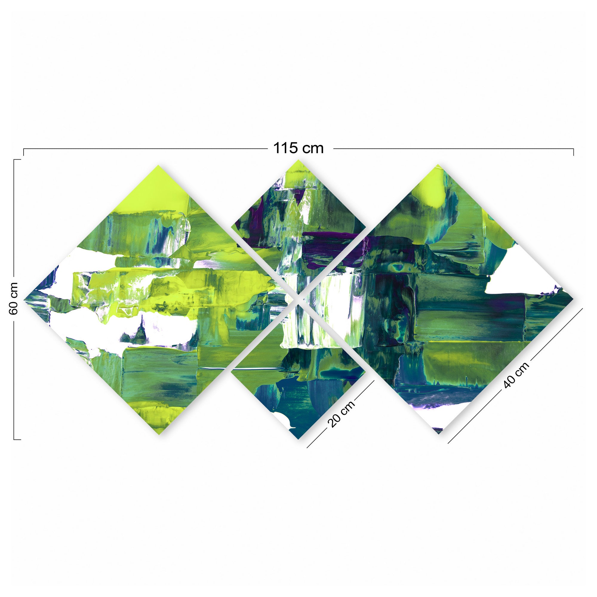 Conjunto Decorativo MDF Multicolor 4 Peças - Impressão UV Premium para Parede