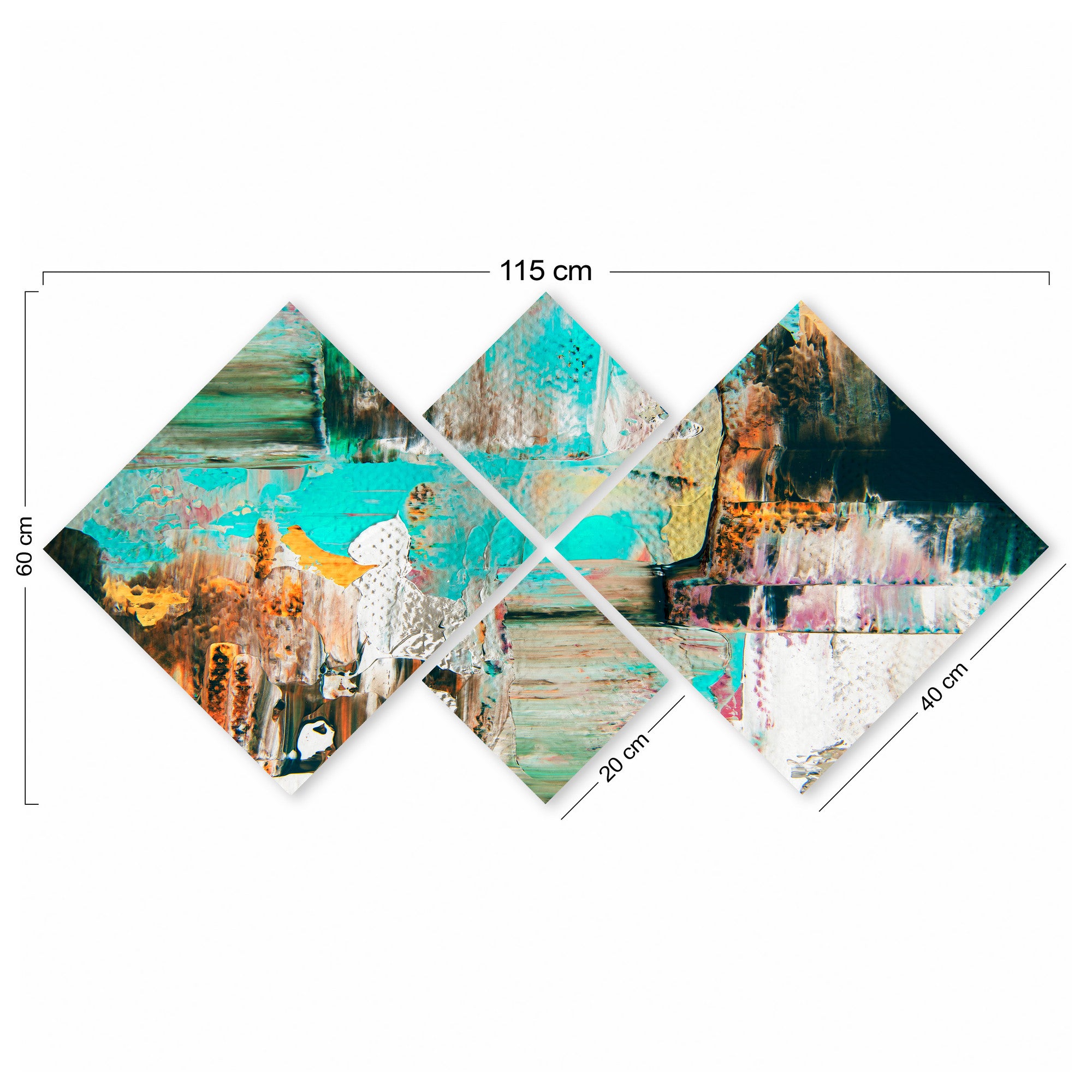 Conjunto Decorativo MDF Multicolor 4 Peças - Impressão UV Premium para Parede