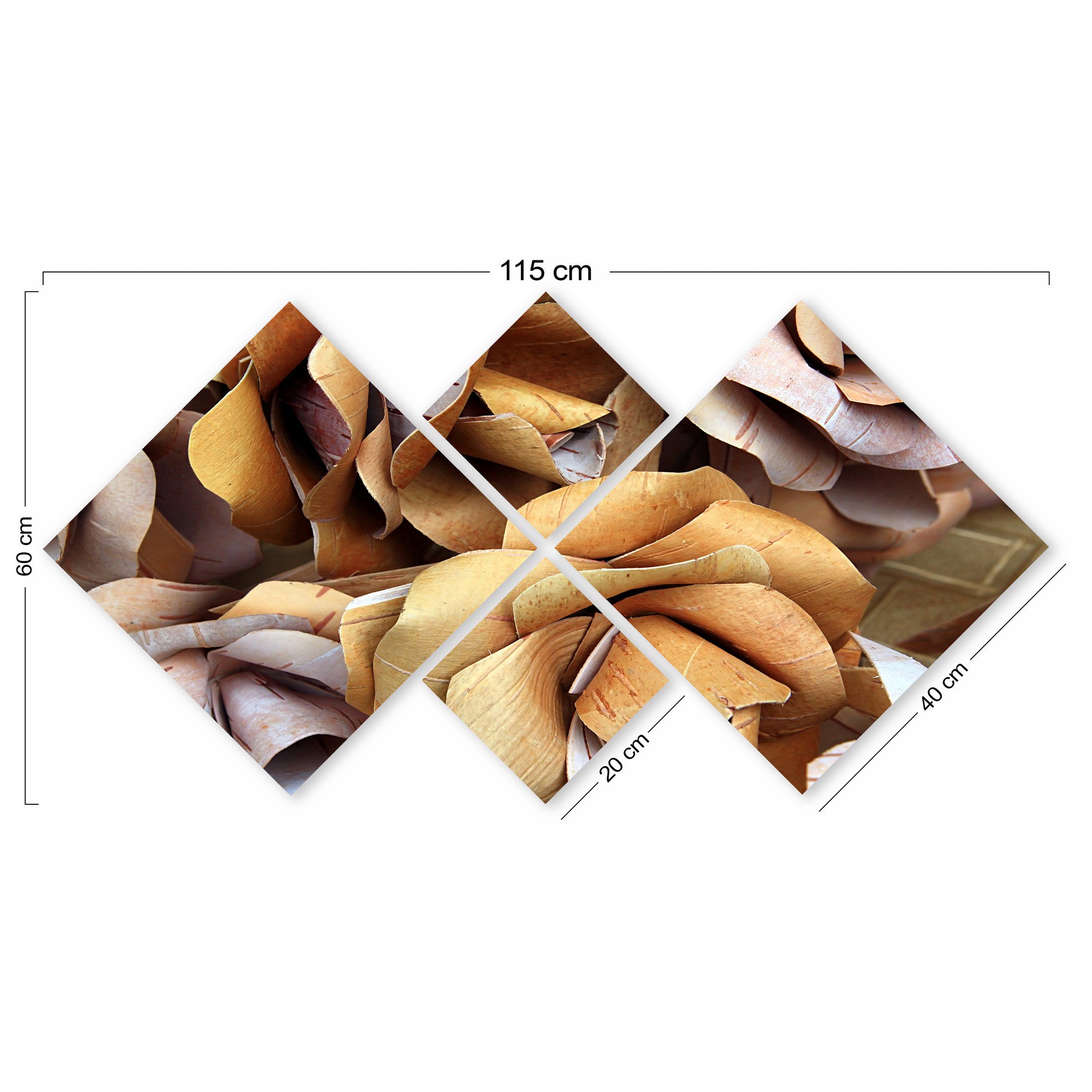 Conjunto Decorativo MDF Multicolor 4 Peças - Impressão UV Premium para Parede