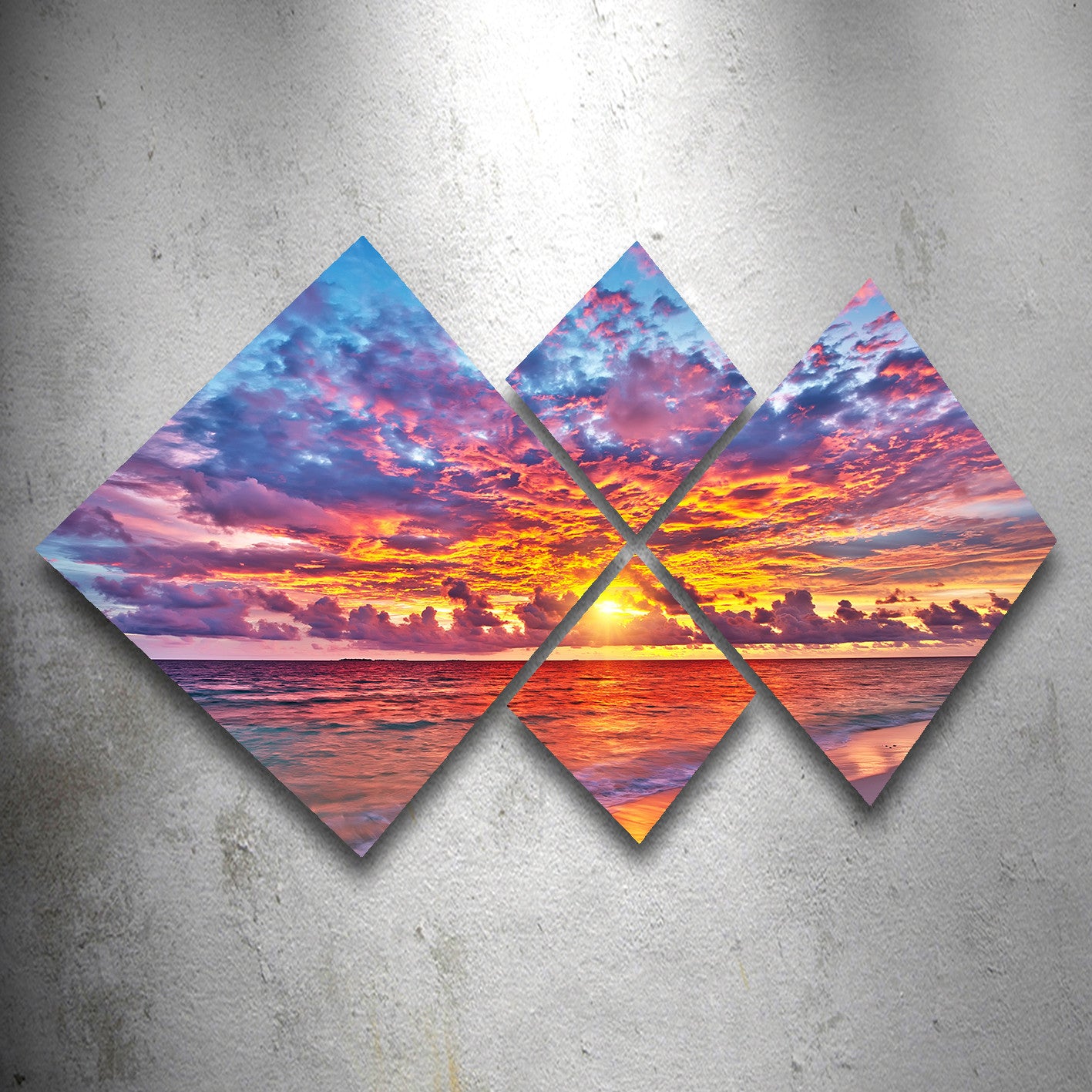 Conjunto Decorativo MDF Multicolor 4 Peças - Impressão UV Premium para Parede