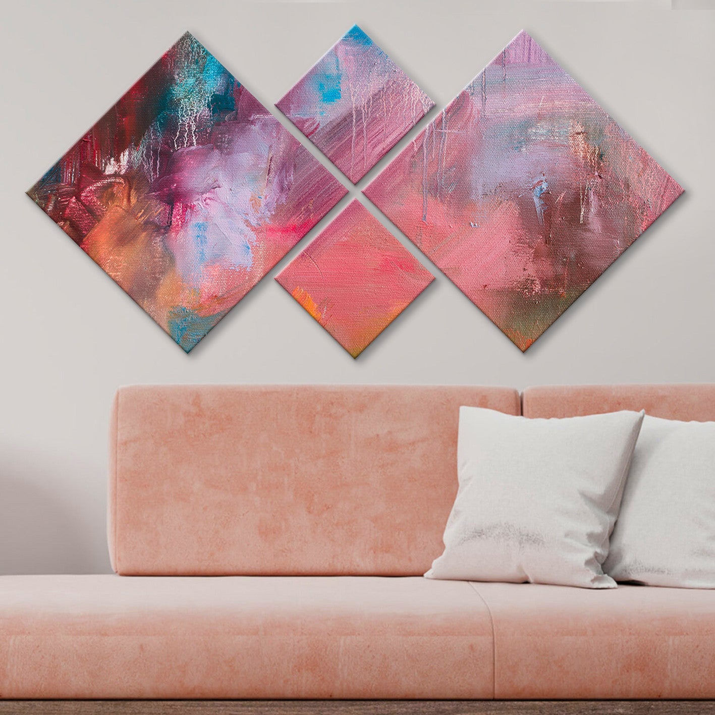 Conjunto Decorativo MDF Multicolor 4 Peças - Impressão UV Premium para Parede