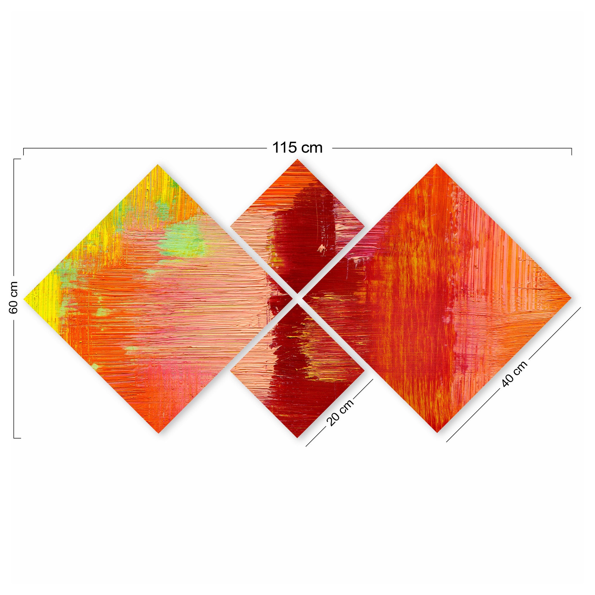 Conjunto Decorativo MDF Multicolor 4 Peças - Impressão UV Premium para Parede