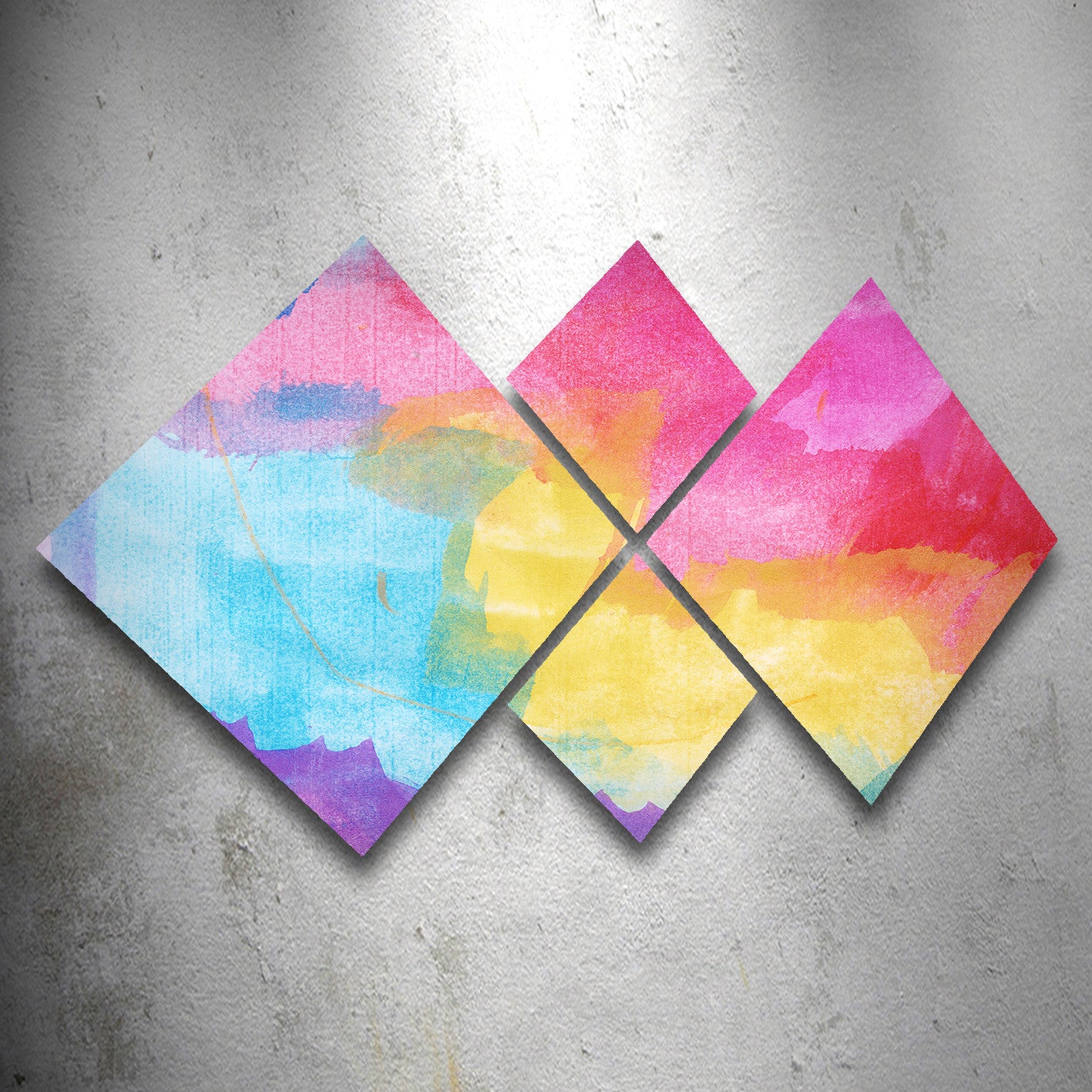 Conjunto Decorativo MDF Multicolor 4 Peças - Impressão UV Premium para Parede