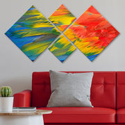 Conjunto Decorativo MDF Multicolor 4 Peças - Impressão UV Premium para Parede