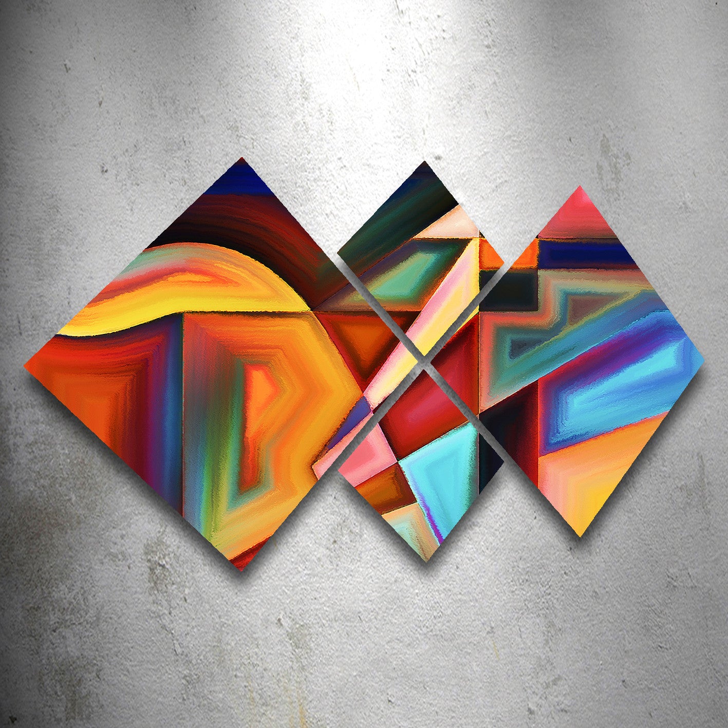 Conjunto Decorativo MDF Multicolor 4 Peças - Impressão UV Premium para Parede