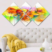 Conjunto Decorativo MDF Multicolor 4 Peças - Impressão UV Premium para Parede