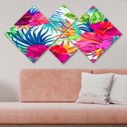 Conjunto Decorativo MDF Multicolor 4 Peças - Impressão UV Premium para Parede