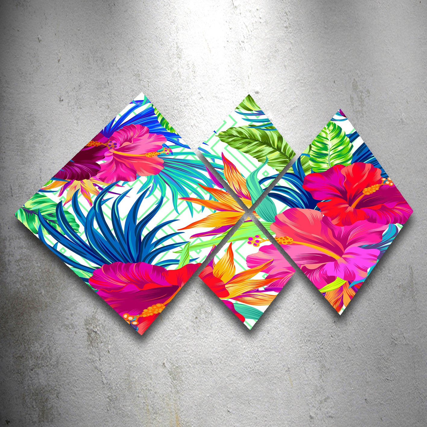 Conjunto Decorativo MDF Multicolor 4 Peças - Impressão UV Premium para Parede