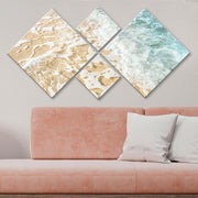 Conjunto Decorativo MDF Multicolor 4 Peças - Impressão UV Premium para Parede