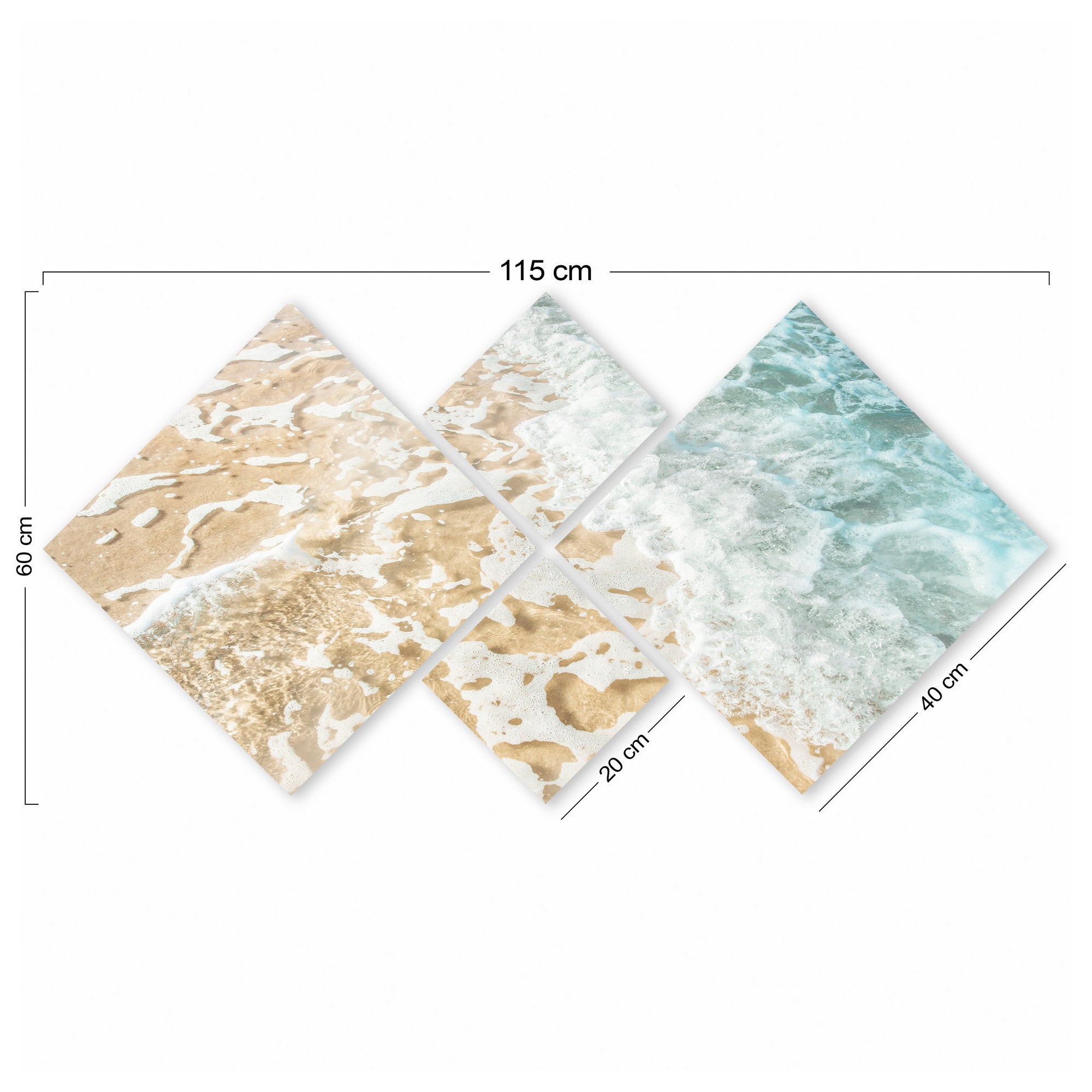 Conjunto Decorativo MDF Multicolor 4 Peças - Impressão UV Premium para Parede