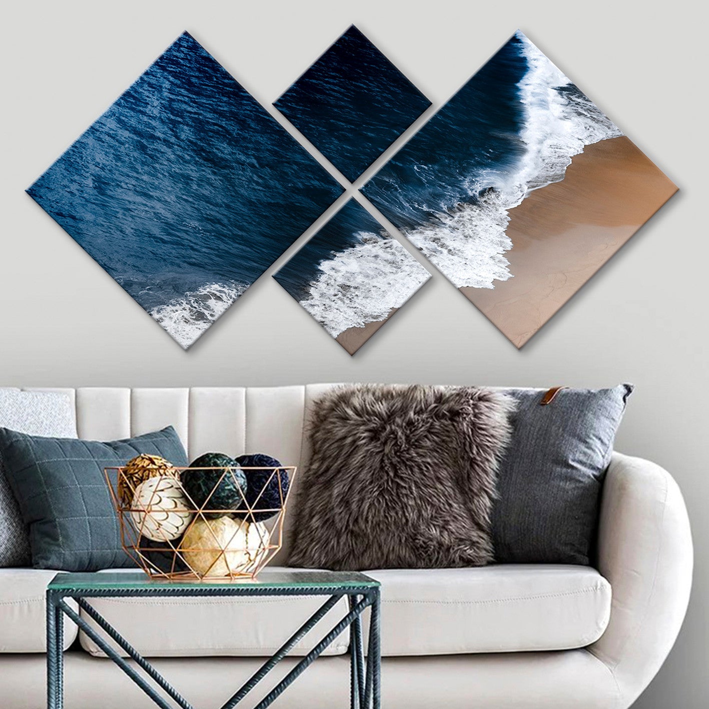 Conjunto Decorativo MDF Multicolor 4 Peças - Impressão UV Premium para Parede