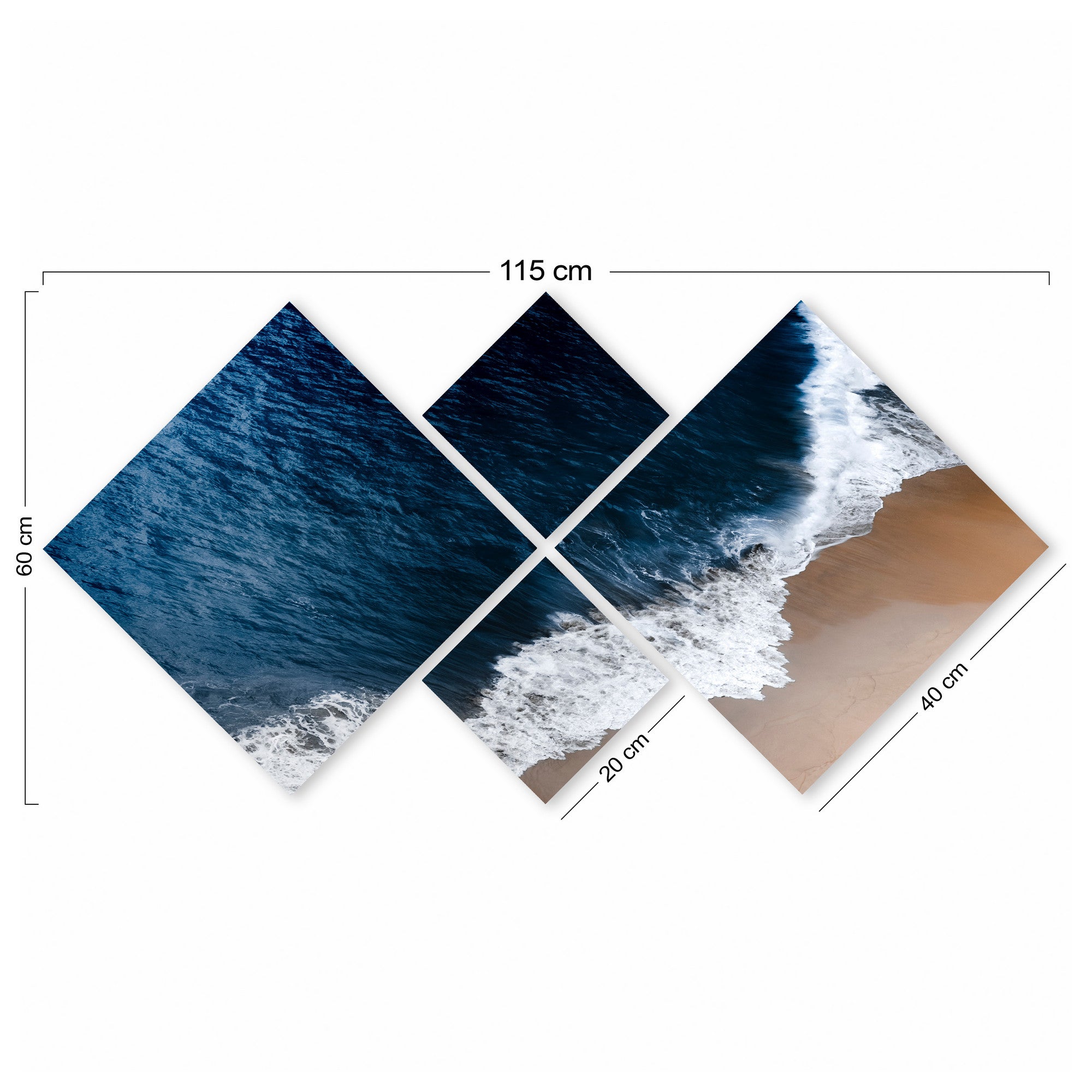 Conjunto Decorativo MDF Multicolor 4 Peças - Impressão UV Premium para Parede