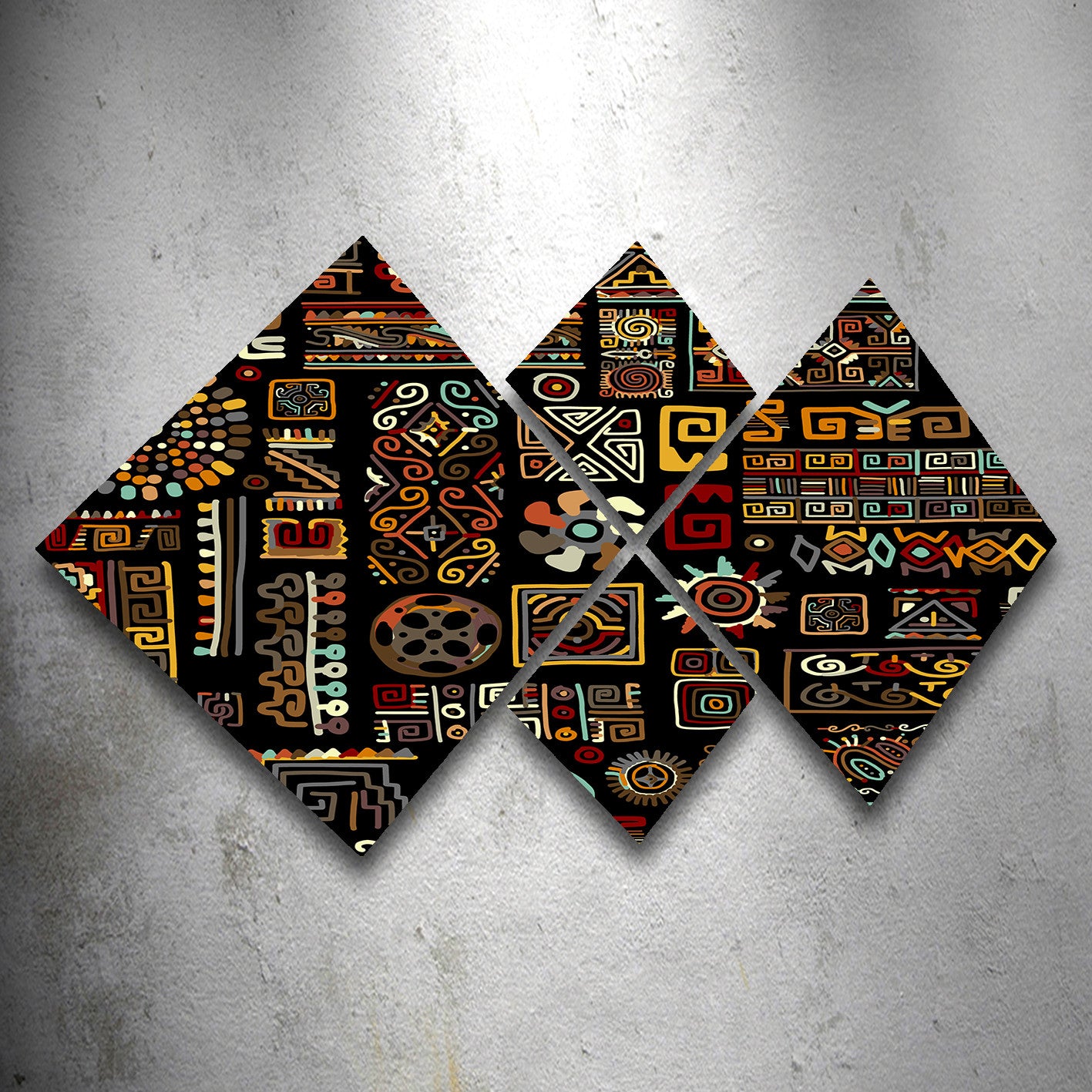 Conjunto Decorativo MDF Multicolor 4 Peças - Impressão UV Premium para Parede