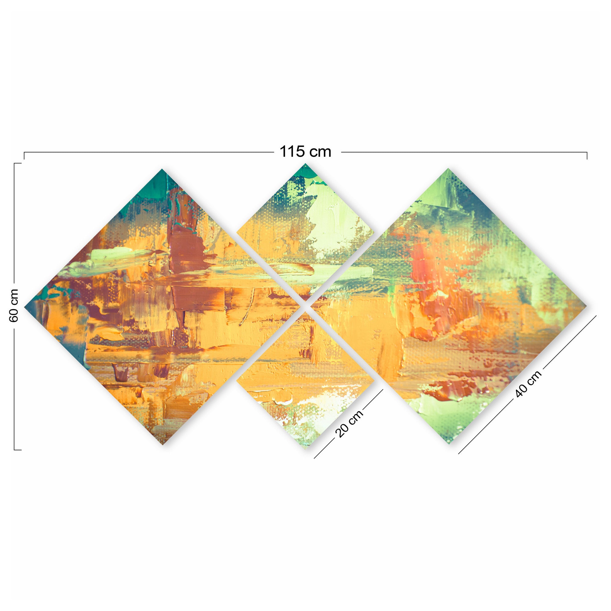 Conjunto Decorativo MDF Multicolor 4 Peças - Impressão UV Premium para Parede