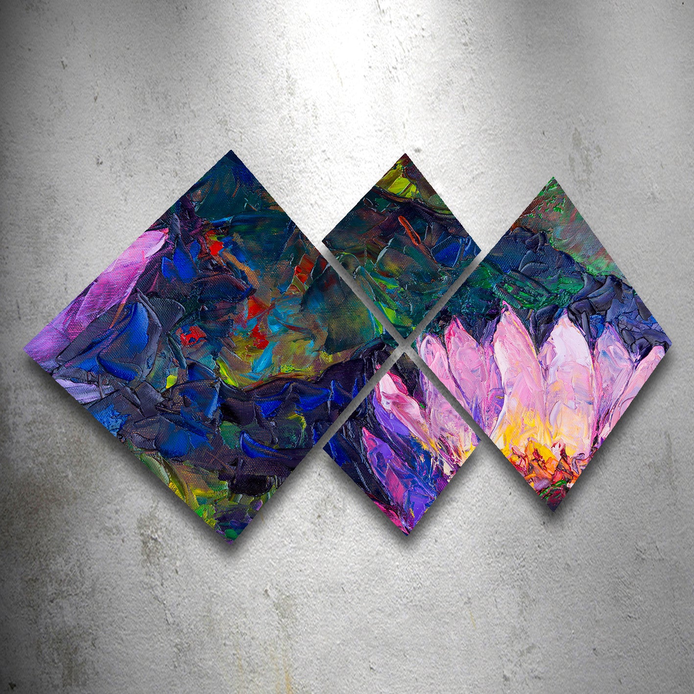 Conjunto Decorativo MDF Multicolor 4 Peças - Impressão UV Premium para Parede