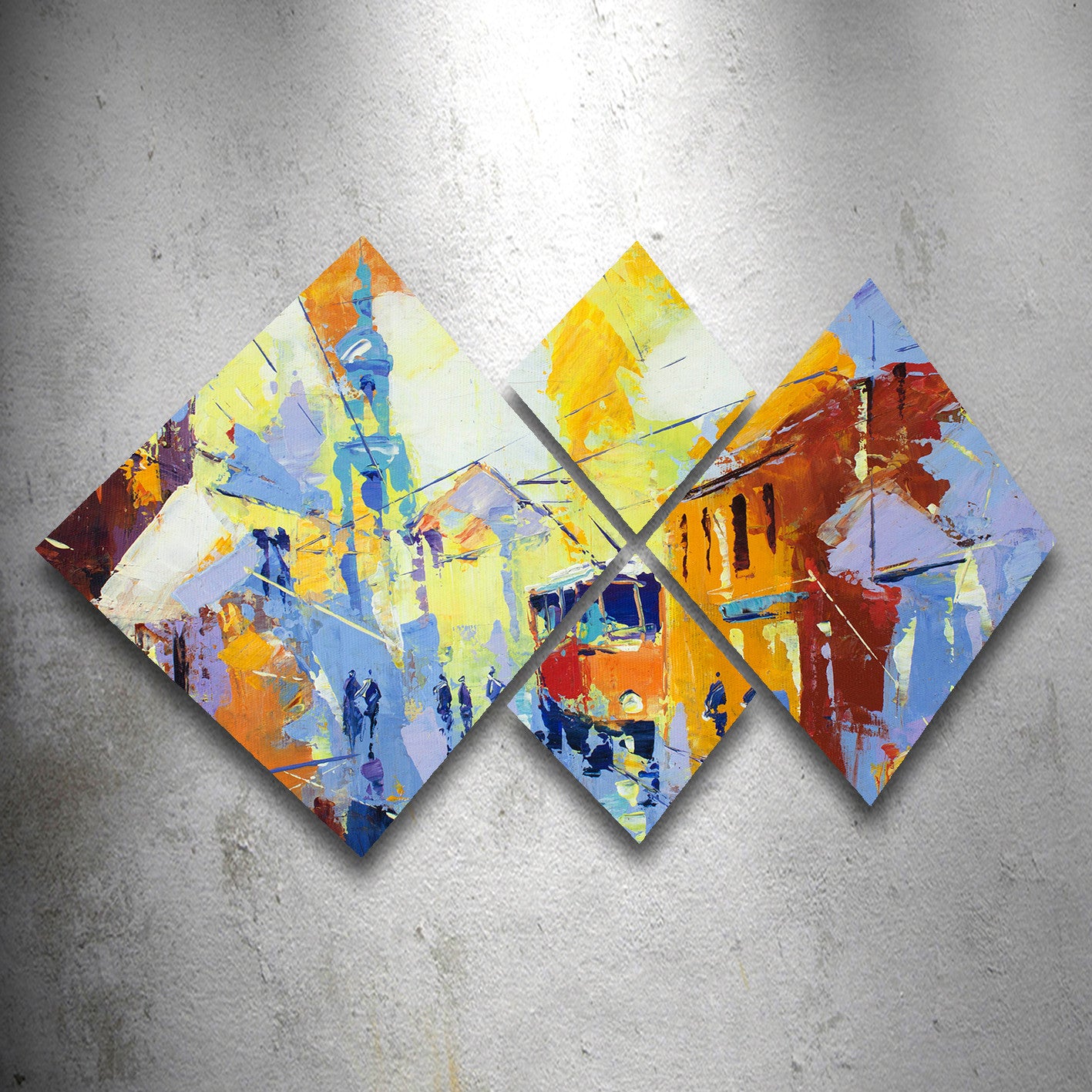 Conjunto Decorativo MDF Multicolor 4 Peças - Impressão UV Premium para Parede