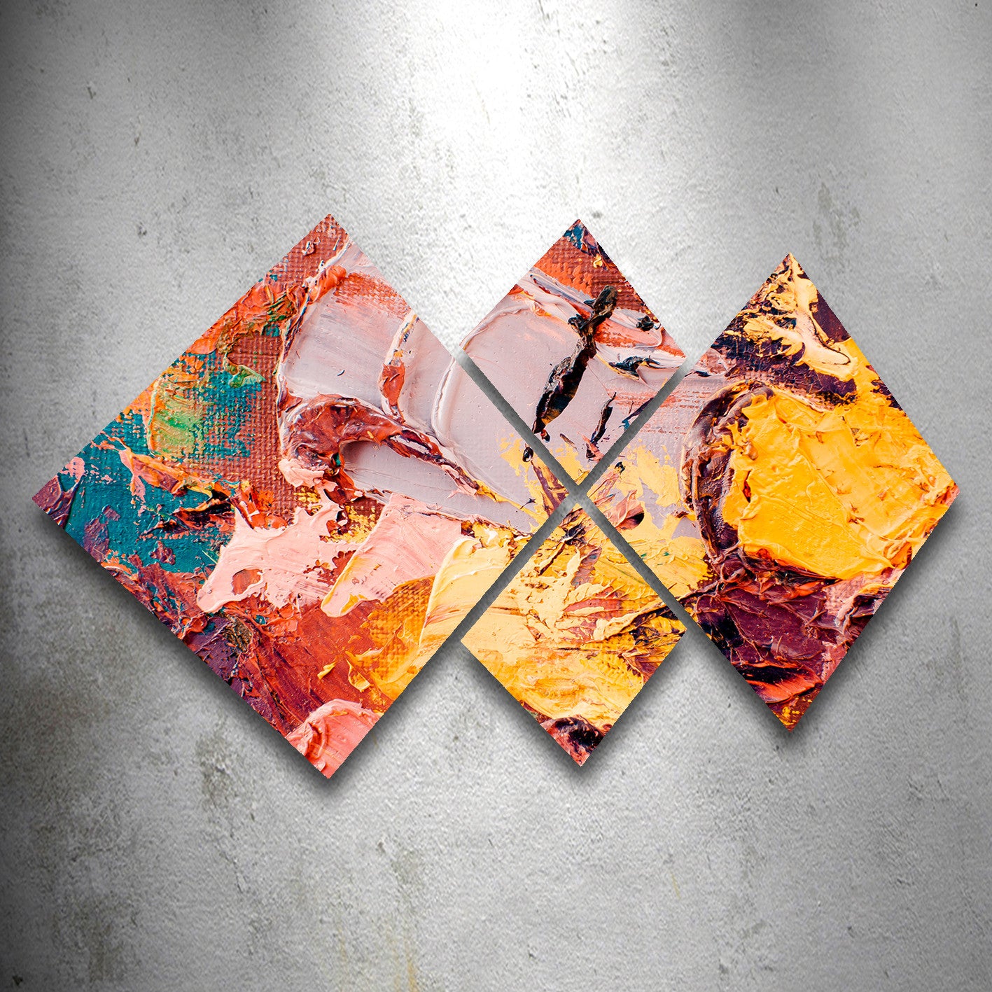 Conjunto Decorativo MDF Multicolor 4 Peças - Impressão UV Premium para Parede