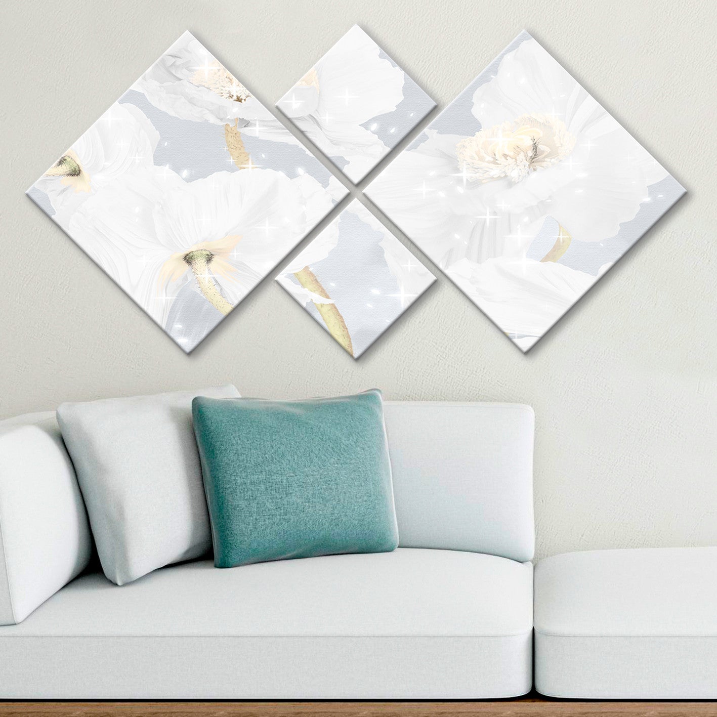 Conjunto Decorativo MDF Multicolor 4 Peças - Impressão UV Premium para Parede