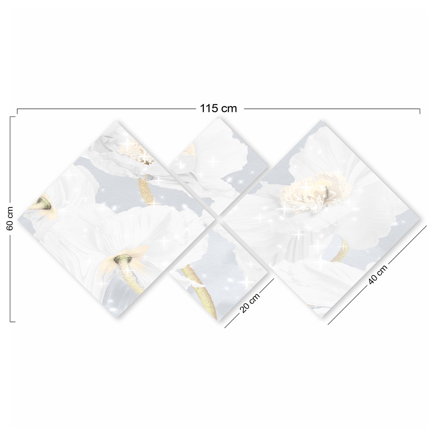 Conjunto Decorativo MDF Multicolor 4 Peças - Impressão UV Premium para Parede