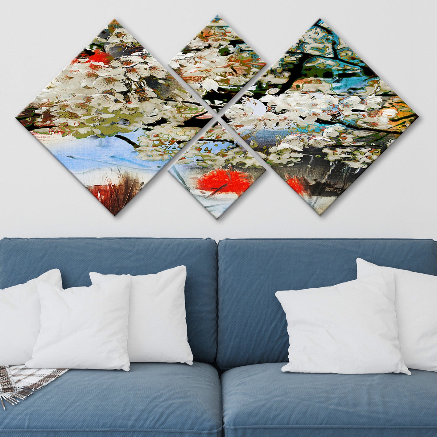 Conjunto Decorativo MDF Multicolor 4 Peças - Impressão UV Premium para Parede