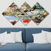 Conjunto Decorativo MDF Multicolor 4 Peças - Impressão UV Premium para Parede