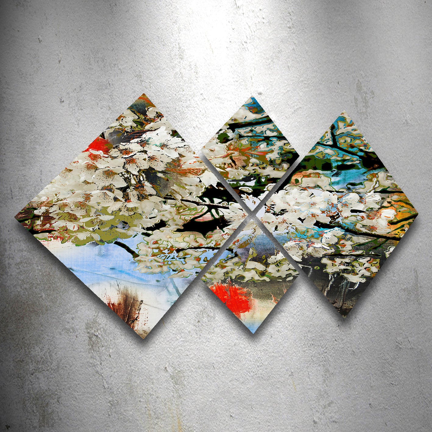 Conjunto Decorativo MDF Multicolor 4 Peças - Impressão UV Premium para Parede