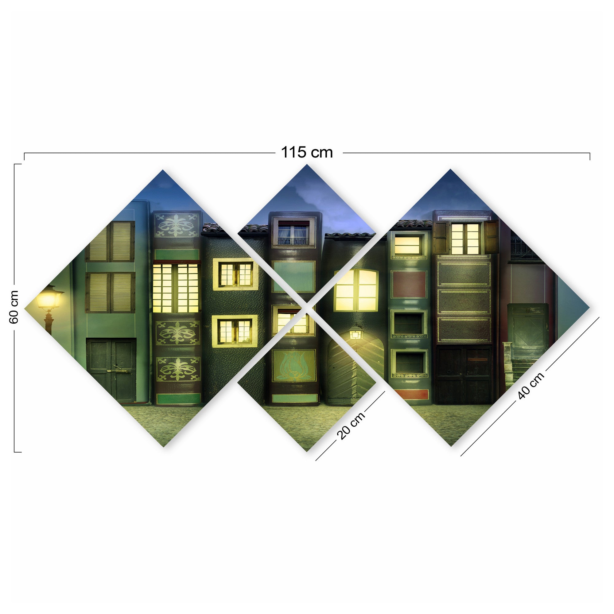 Conjunto Decorativo MDF Multicolor 4 Peças - Impressão UV Premium para Parede