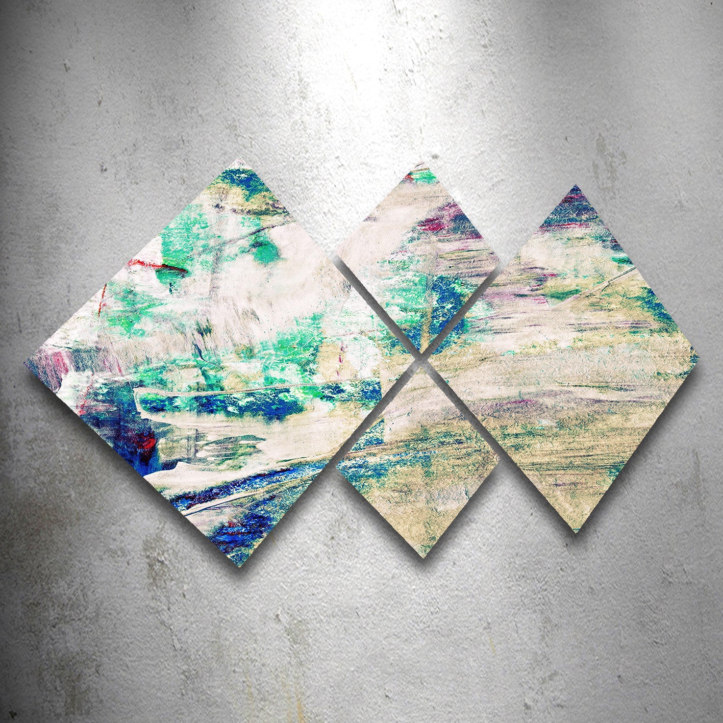 Conjunto Decorativo MDF Multicolor 4 Peças - Impressão UV Premium para Parede