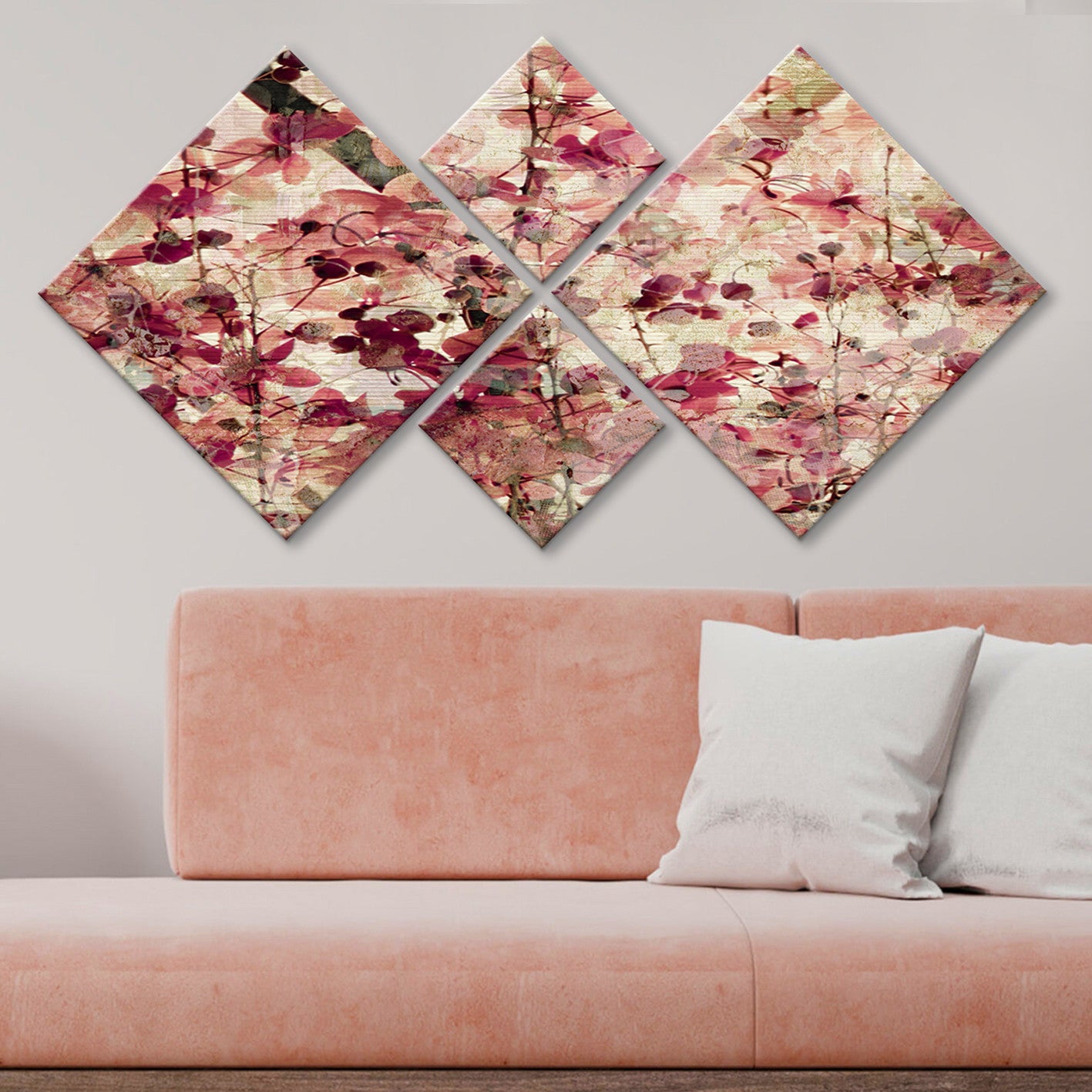 Conjunto Decorativo MDF Multicolor 4 Peças - Impressão UV Premium para Parede