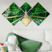 Conjunto Decorativo MDF Multicolor 4 Peças - Impressão UV Premium para Parede