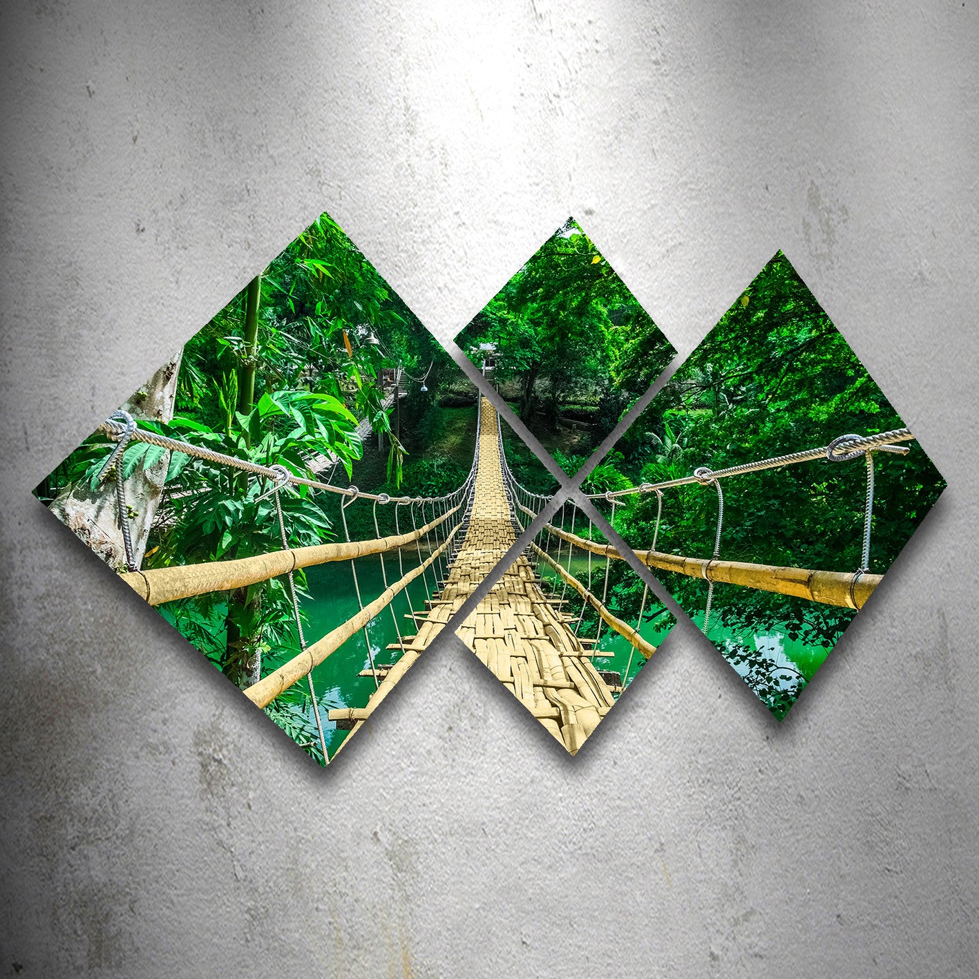 Conjunto Decorativo MDF Multicolor 4 Peças - Impressão UV Premium para Parede