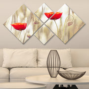 Conjunto Decorativo MDF Multicolor 4 Peças - Impressão UV Premium para Parede