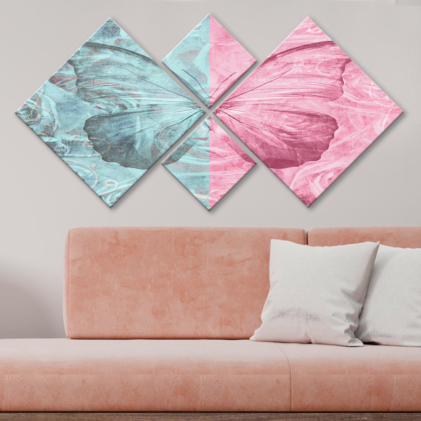 Conjunto Decorativo MDF Multicolor 4 Peças - Impressão UV Premium para Parede