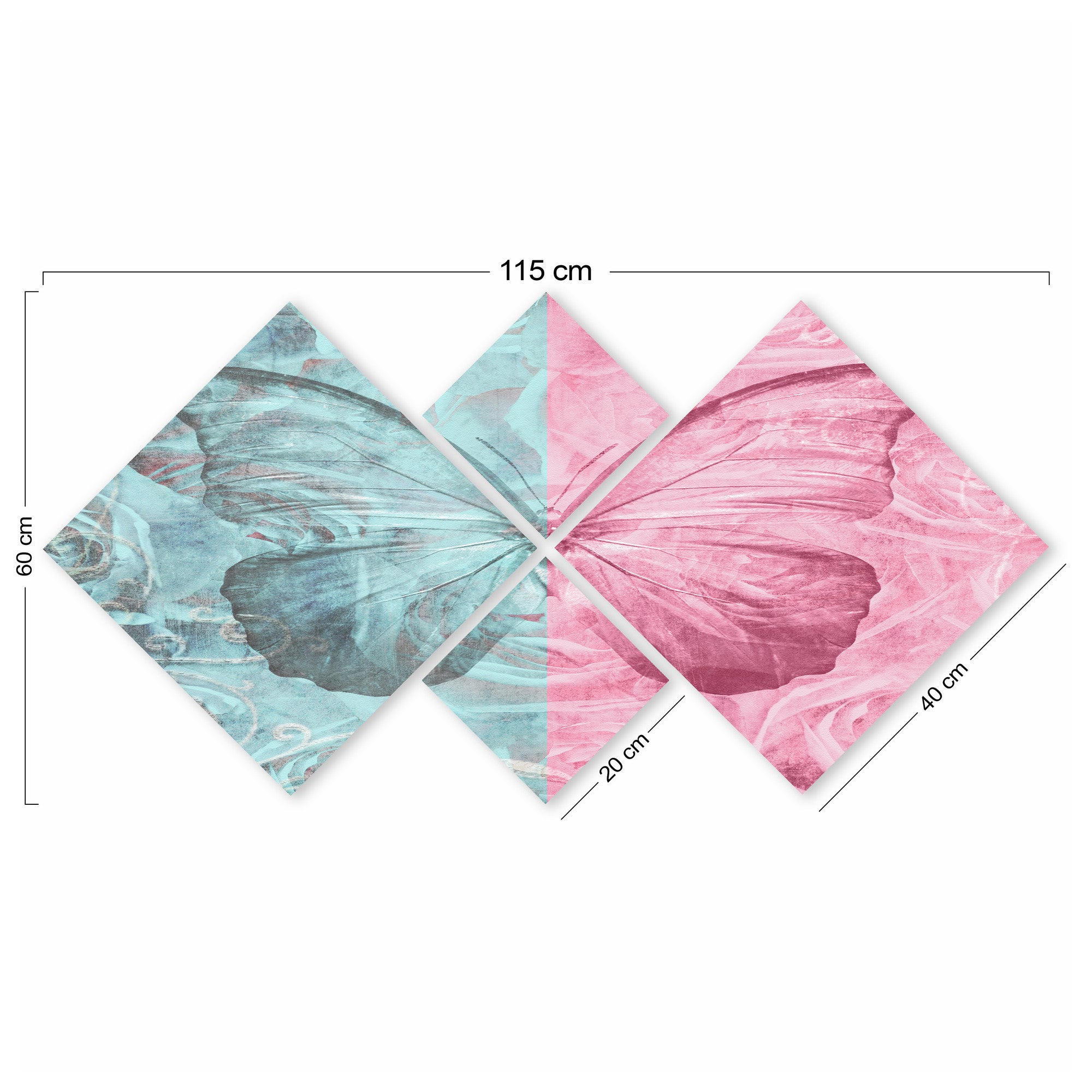 Conjunto Decorativo MDF Multicolor 4 Peças - Impressão UV Premium para Parede