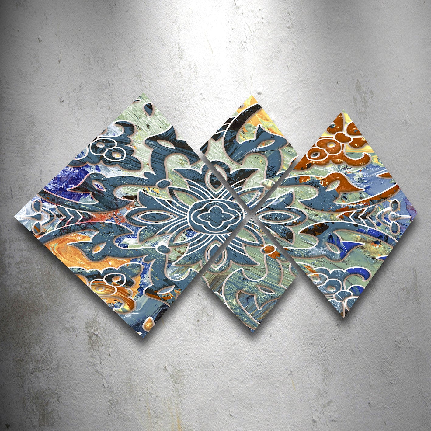 Conjunto Decorativo MDF Multicolor 4 Peças - Impressão UV Premium para Parede