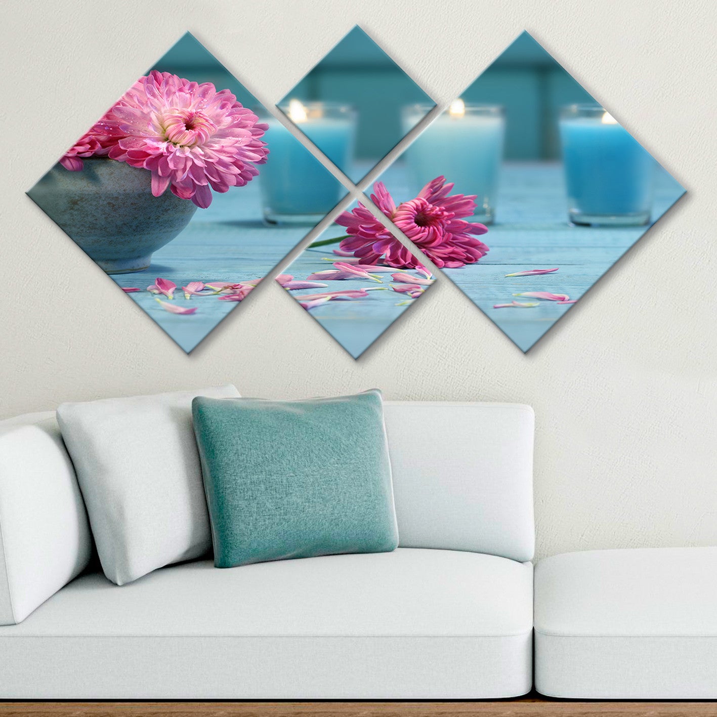 Conjunto Decorativo MDF Multicolor 4 Peças - Impressão UV Premium para Parede