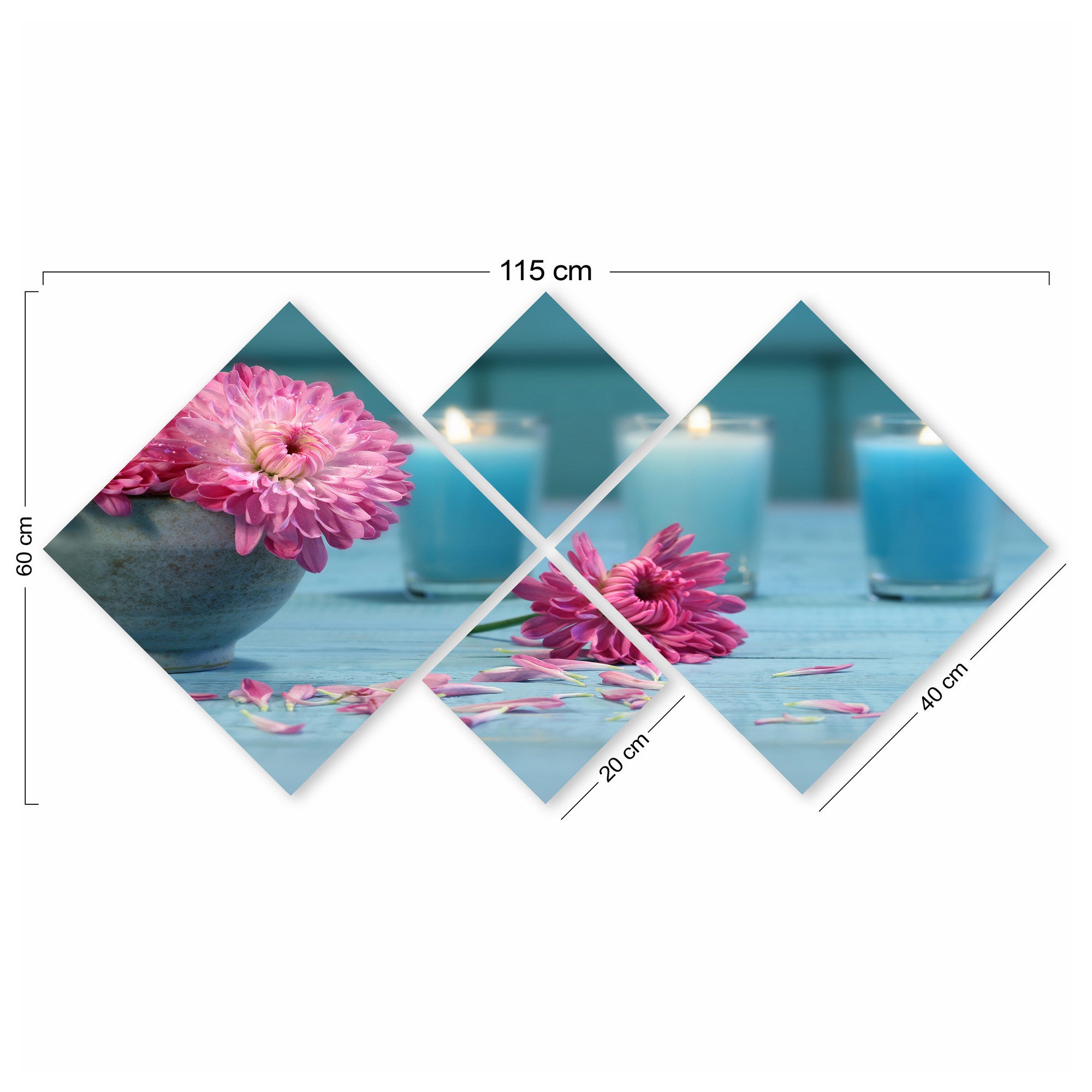 Conjunto Decorativo MDF Multicolor 4 Peças - Impressão UV Premium para Parede