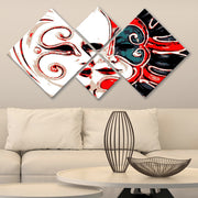 Conjunto Decorativo MDF Multicolor 4 Peças - Impressão UV Premium para Parede