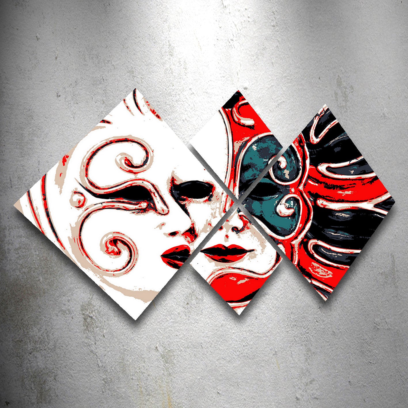 Conjunto Decorativo MDF Multicolor 4 Peças - Impressão UV Premium para Parede