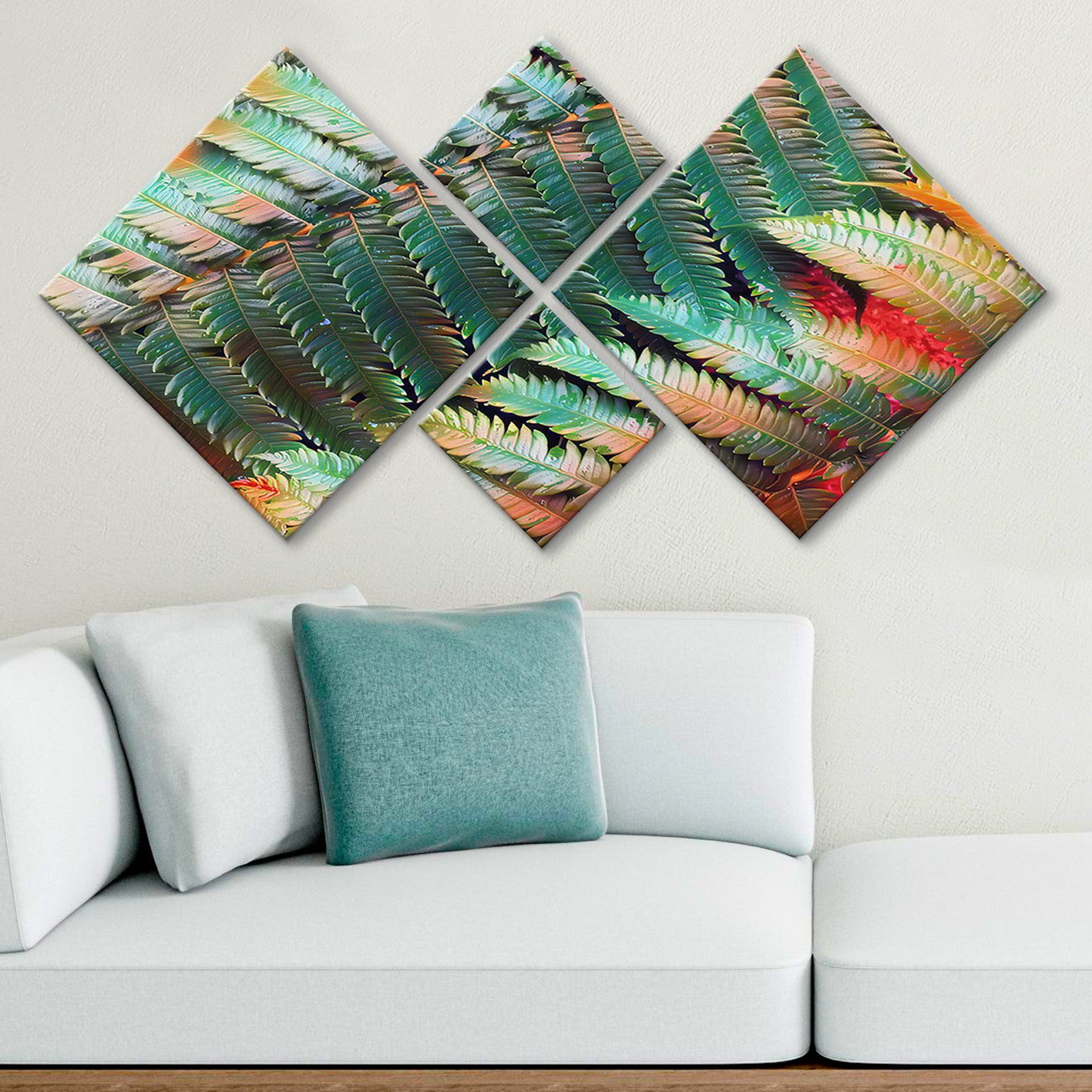 Conjunto Decorativo MDF Multicolor 4 Peças - Impressão UV Premium para Parede