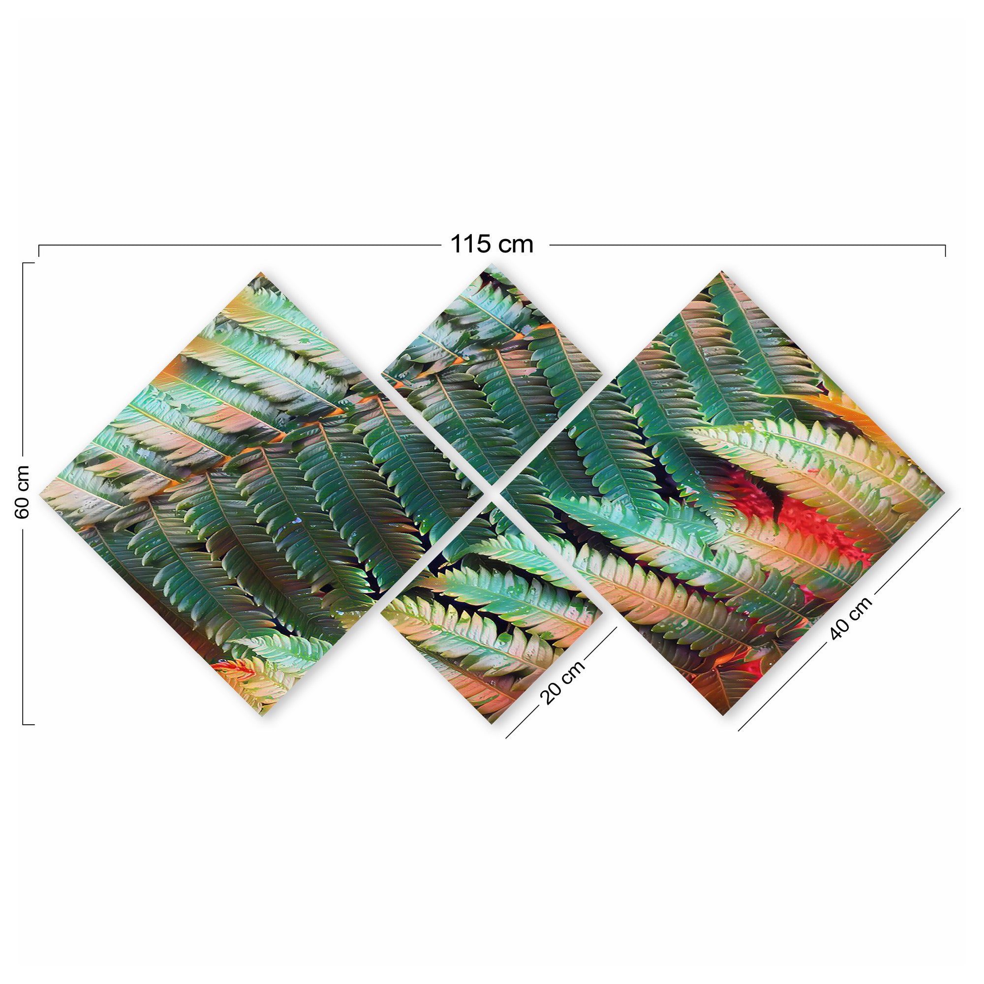 Conjunto Decorativo MDF Multicolor 4 Peças - Impressão UV Premium para Parede