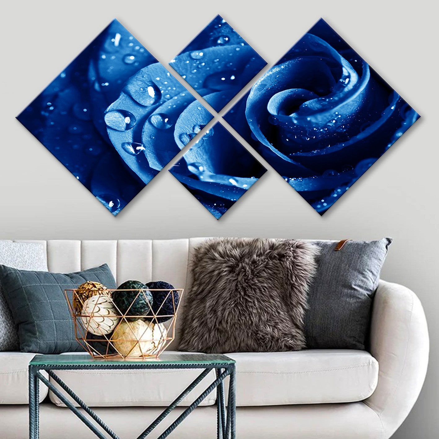 Conjunto Decorativo MDF Multicolor 4 Peças - Impressão UV Premium para Parede