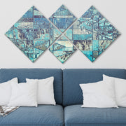 Conjunto Decorativo MDF Multicolor 4 Peças - Impressão UV Premium para Parede