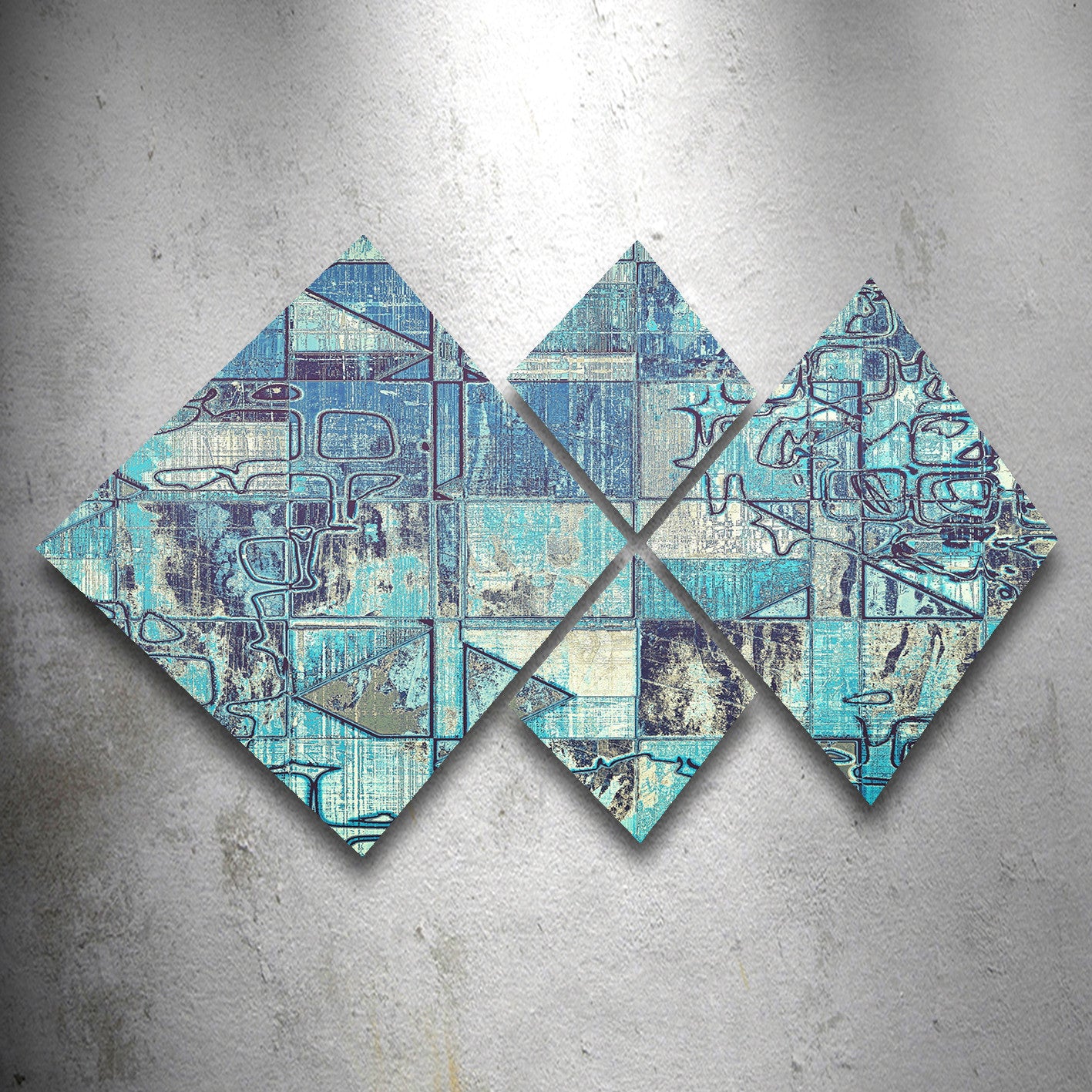 Conjunto Decorativo MDF Multicolor 4 Peças - Impressão UV Premium para Parede