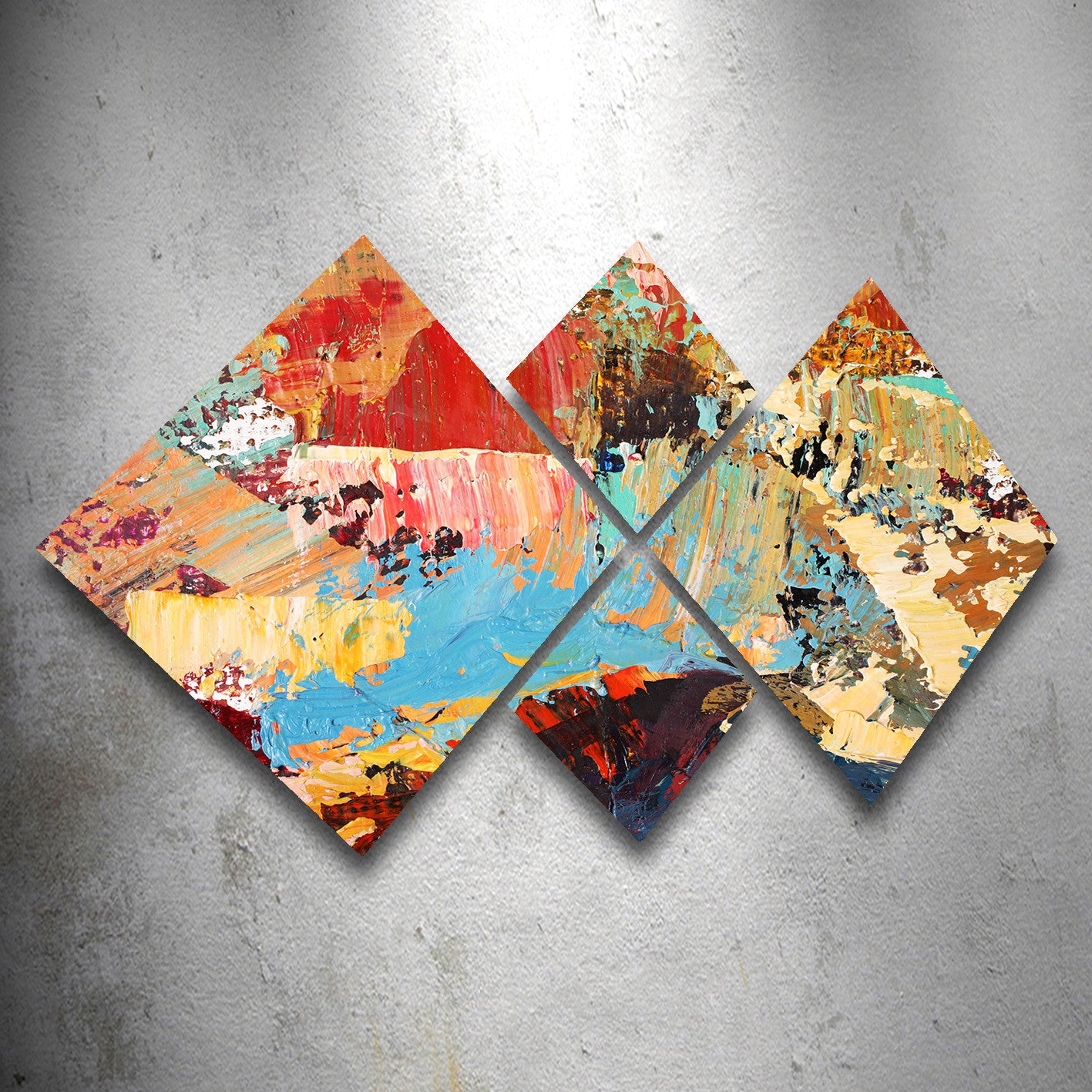 Conjunto Decorativo MDF Multicolor 4 Peças - Impressão UV Premium para Parede