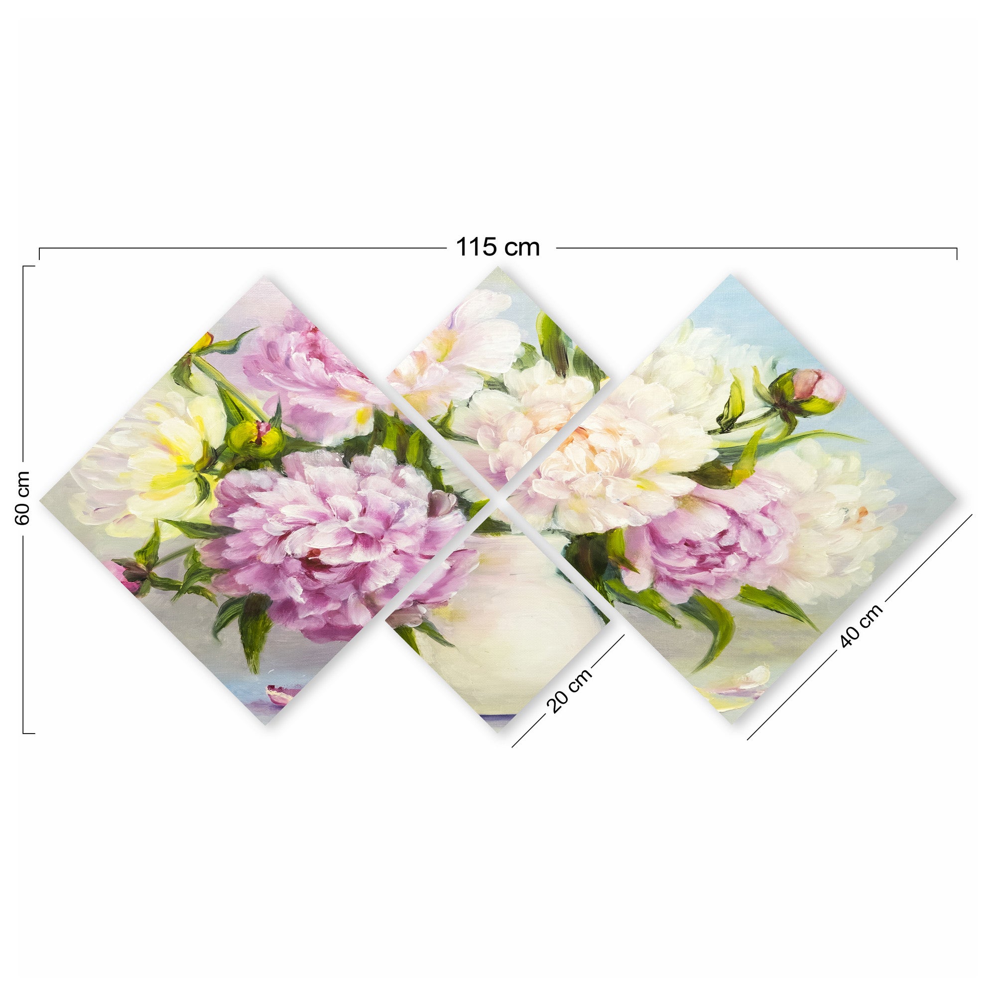 Conjunto Decorativo MDF Multicolor 4 Peças - Impressão UV Premium para Parede