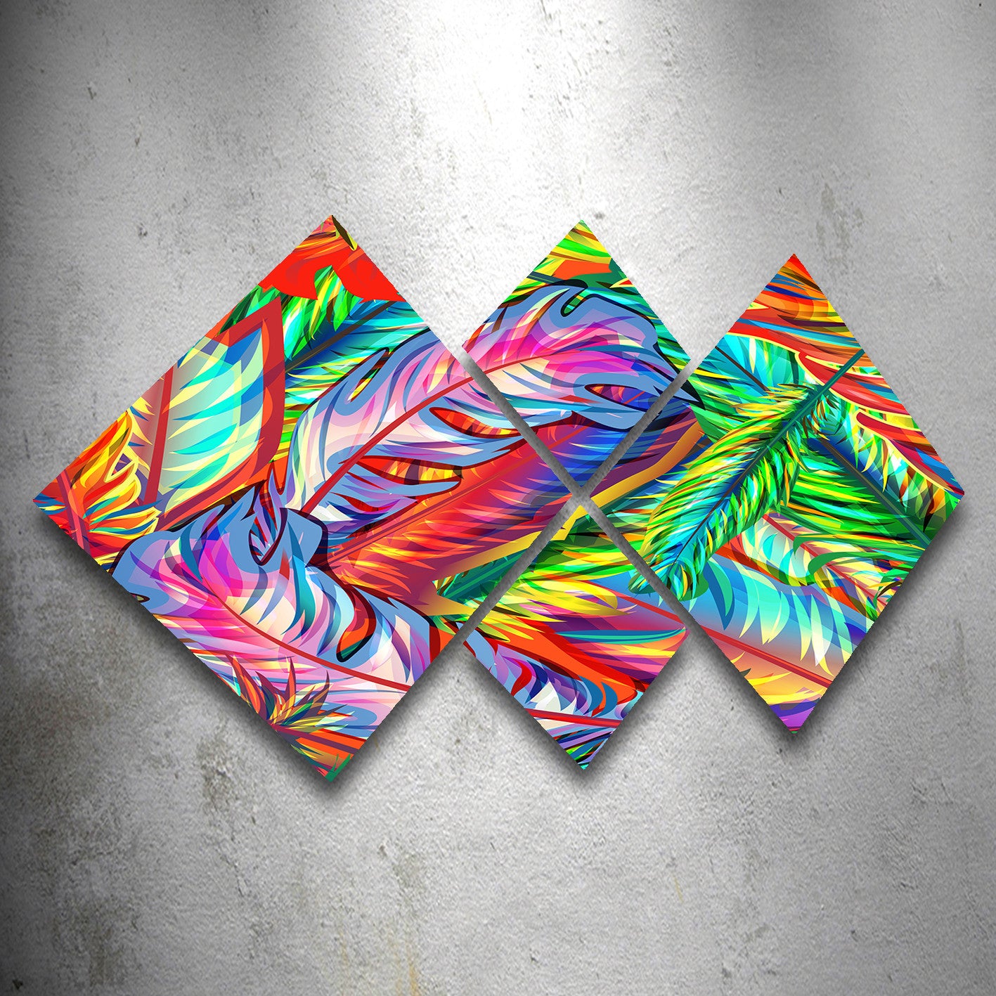 Conjunto Decorativo MDF Multicolor 4 Peças - Impressão UV Premium para Parede