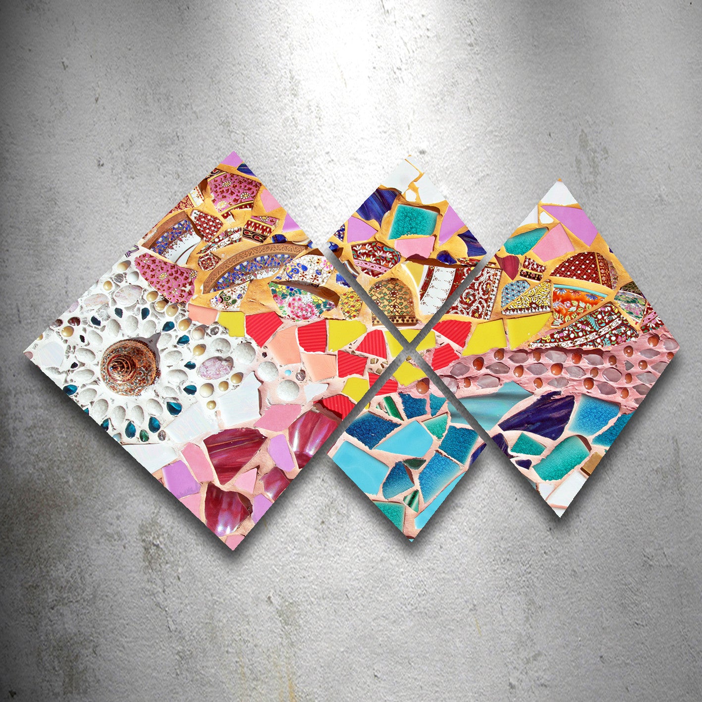 Conjunto Decorativo MDF Multicolor 4 Peças - Impressão UV Premium para Parede