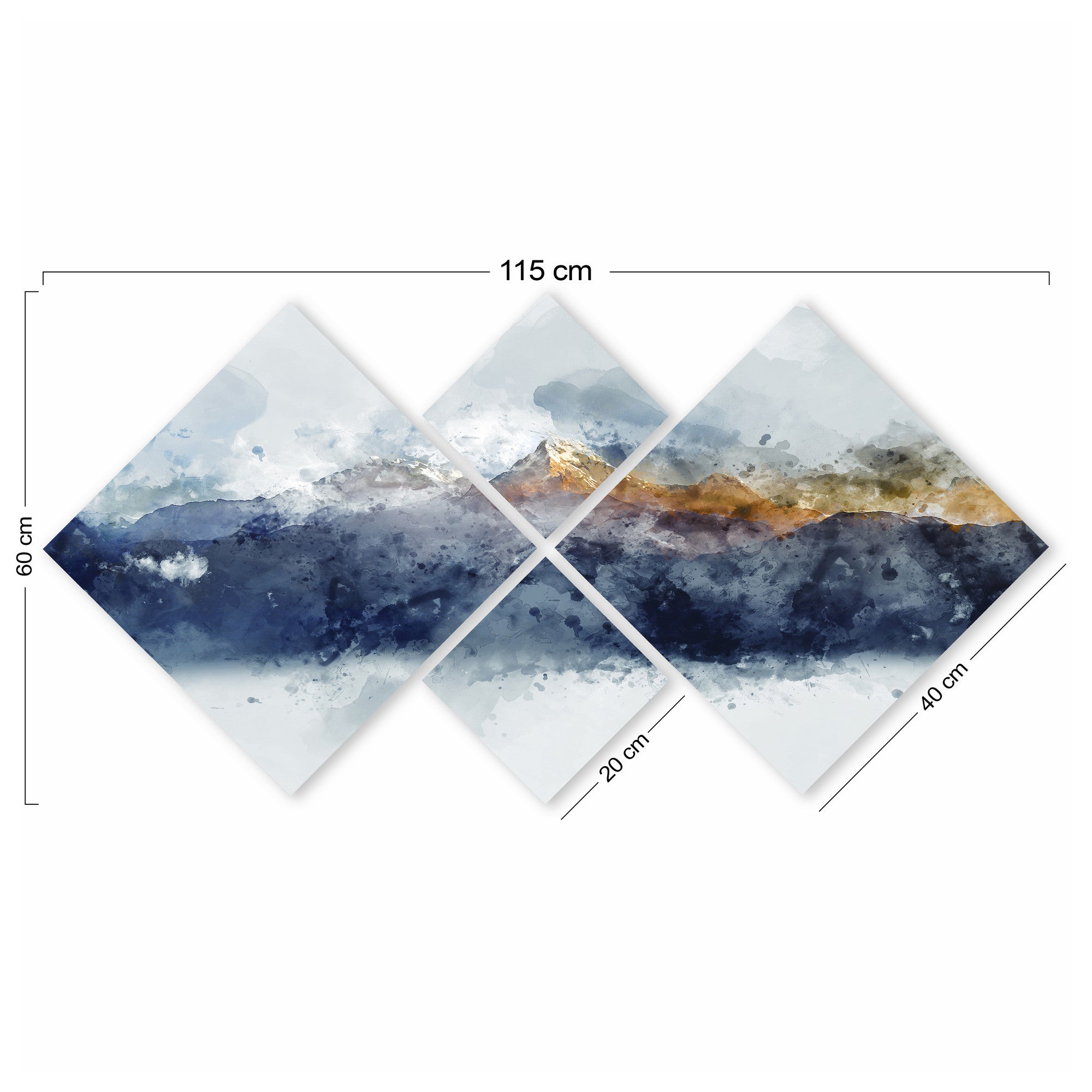 Conjunto Decorativo MDF Multicolor 4 Peças - Impressão UV Premium para Parede